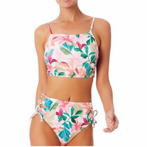 HP🎉 NWT Hurley Floral Geranium Bikini Set Top & Botton Size S - Picture 1 of 16